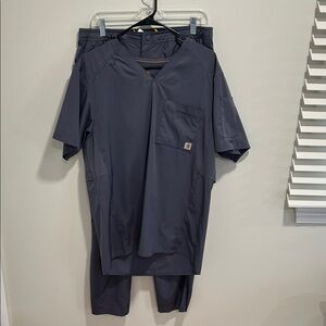 Medium Carhartt FORCE scrub set charcoal gray
